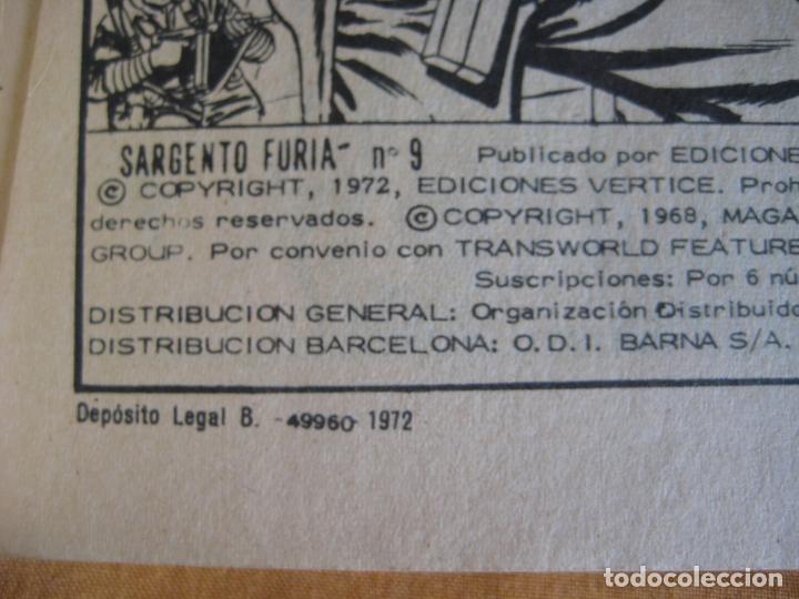 C&oacute;mics: SARGENTO FURIA N&ordm; 9 - VERTICE 1972 - V 1 - Foto 5
