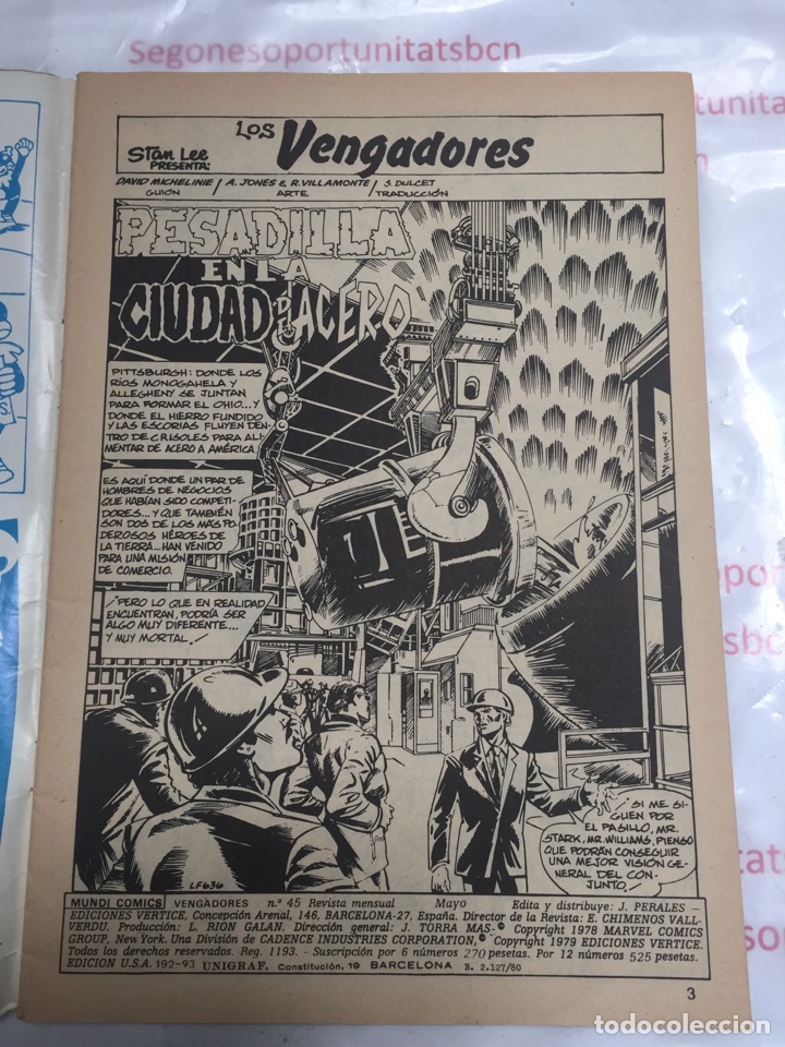 C&oacute;mics: Los VENGADORES n&uacute;mero 45  ediciones VERTICE - Foto 2