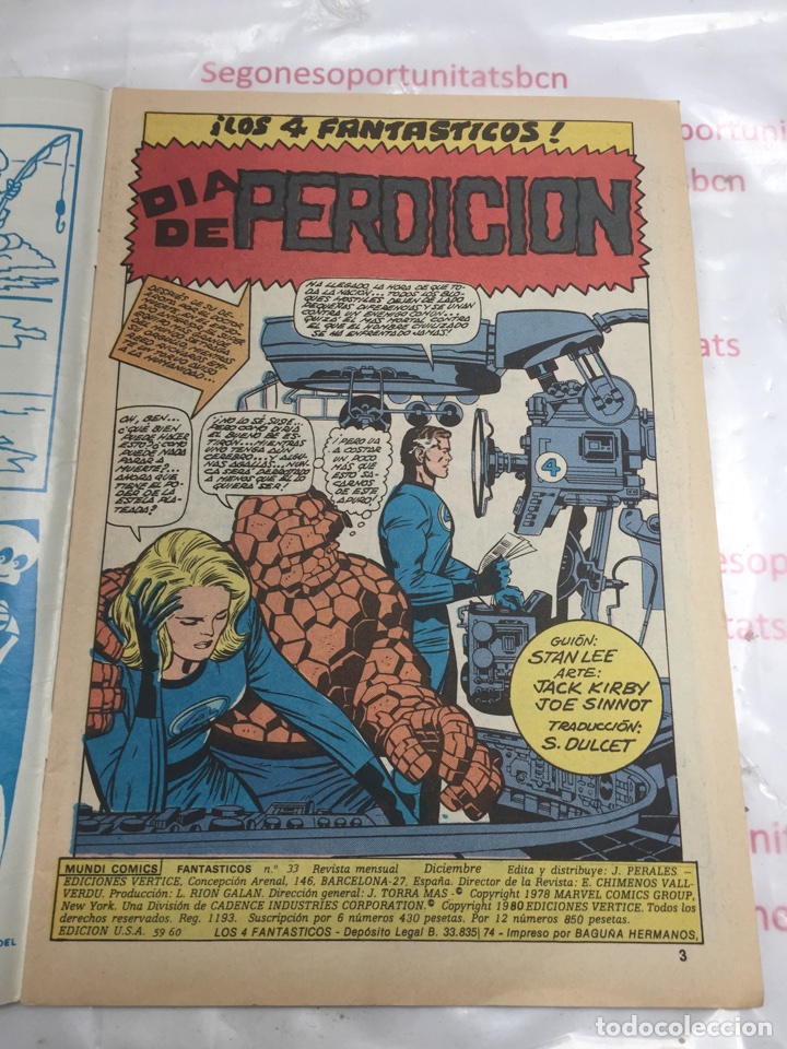 C&oacute;mics: Los 4 fant&aacute;sticos n&uacute;mero 33 ediciones Vertice - Foto 2