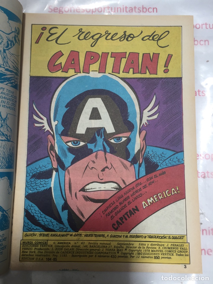 C&oacute;mics: Capitan America n&uacute;mero 43 ediciones Vertice - Foto 2