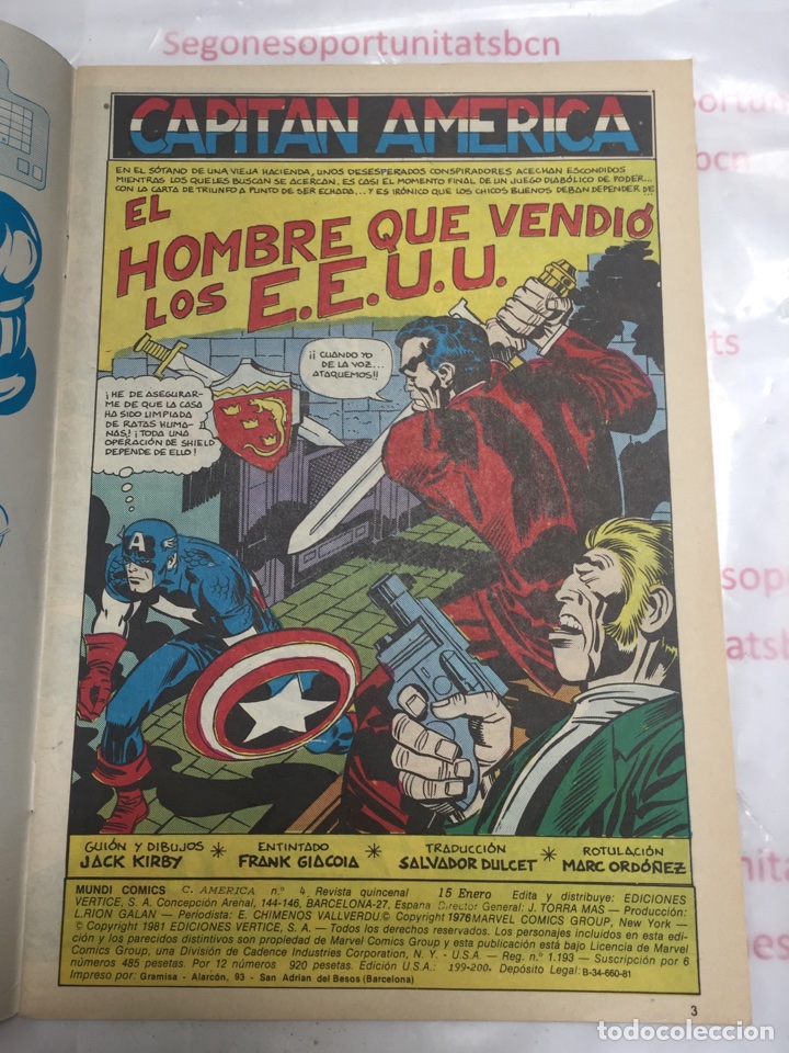 C&oacute;mics: Capitan America n&uacute;mero 4 mundicomics ediciones Vertice - Foto 2