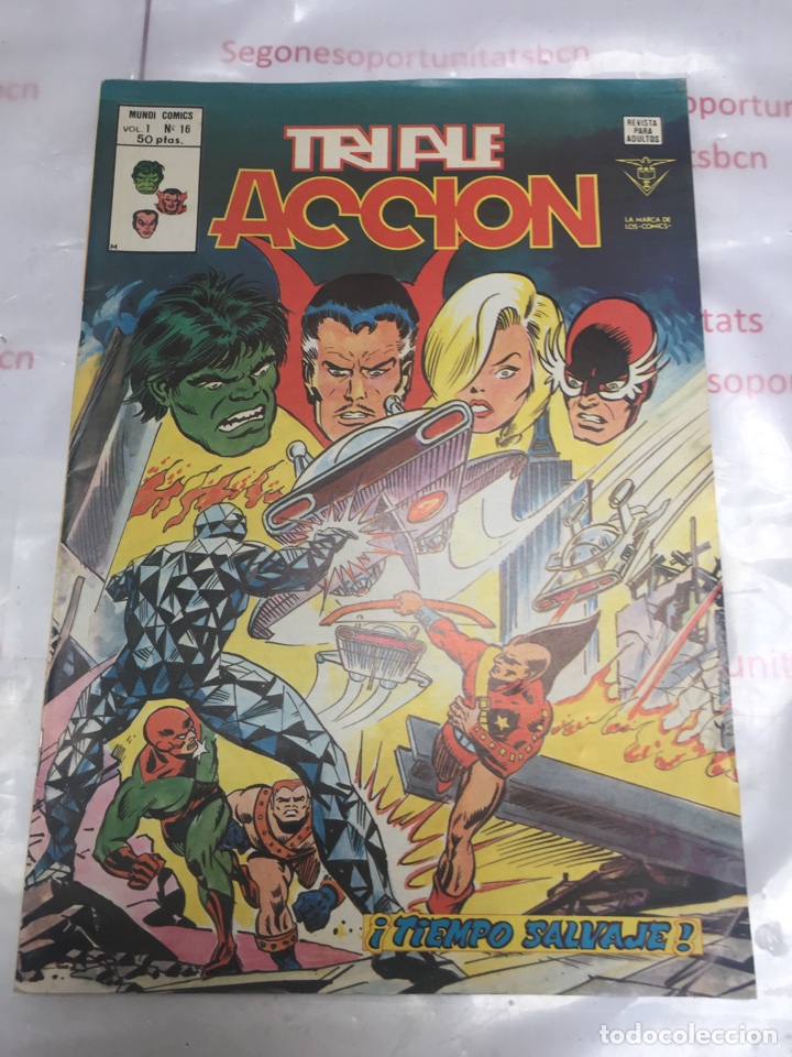 C&oacute;mics: Triple acci&oacute;n n&uacute;mero 16 ediciones Vertice del a&ntilde;o 1980 - Foto 1