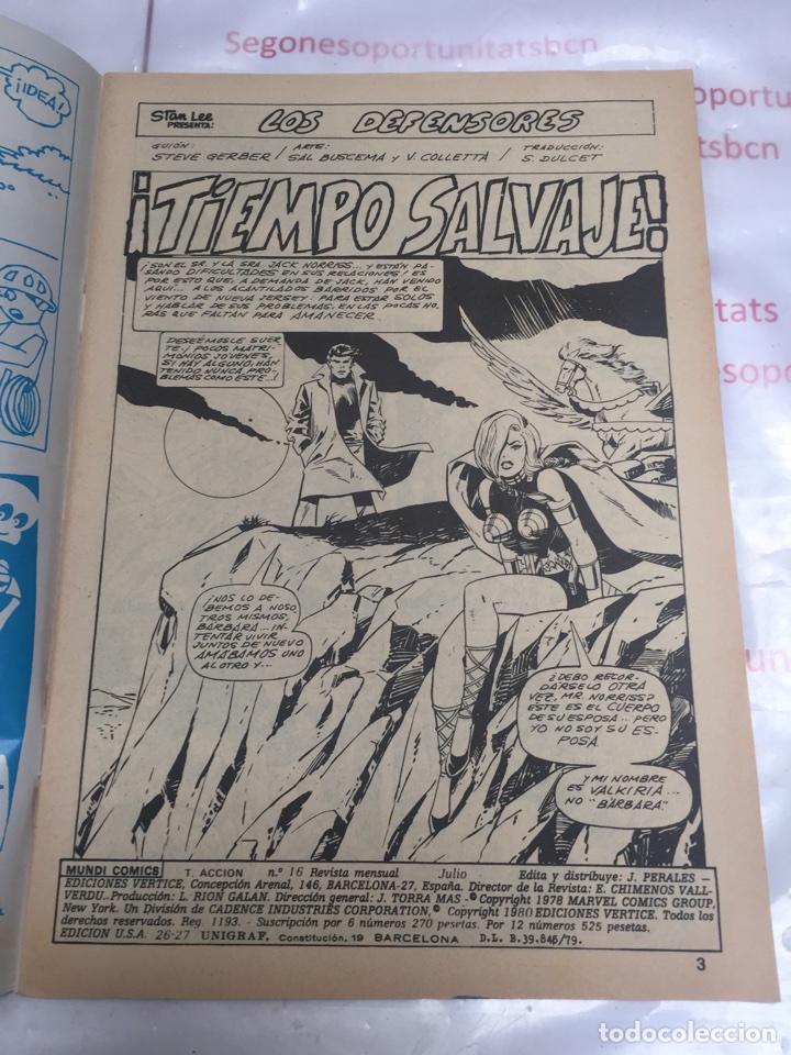 C&oacute;mics: Triple acci&oacute;n n&uacute;mero 16 ediciones Vertice del a&ntilde;o 1980 - Foto 2