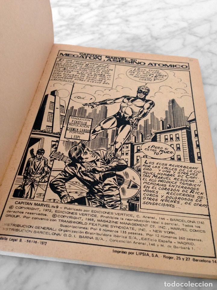 C&oacute;mics: CAPITAN MARVEL (CAPTAIN MARVEL) - N&ordm; 9 - MEGATON, EL ASESINO AT&Oacute;MICO - ED. VERTICE - 1972 - Foto 5
