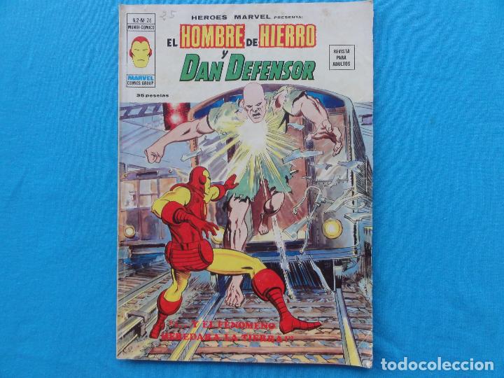 C&oacute;mics: HEROES MARVEL N&ordm; 26. EL HOMBRE DE HIERRO Y DAN DEFENSOR. C-20 - Foto 1