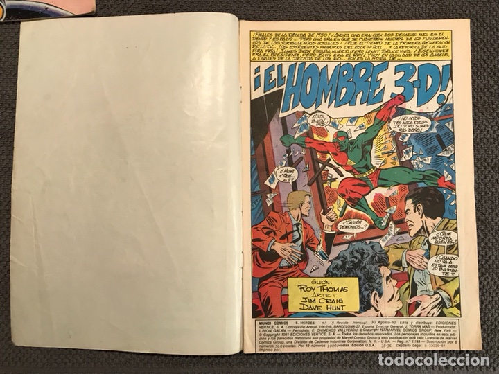C&oacute;mics: EL HOMBRE 3-D No.5 Ediciones V&eacute;rtice (a.1982) - Foto 2