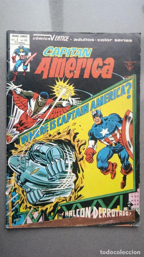 C&oacute;mics: EL CAPITAN AMERICA, N&ordm; 40, EDICIONES VERTICE - Foto 1