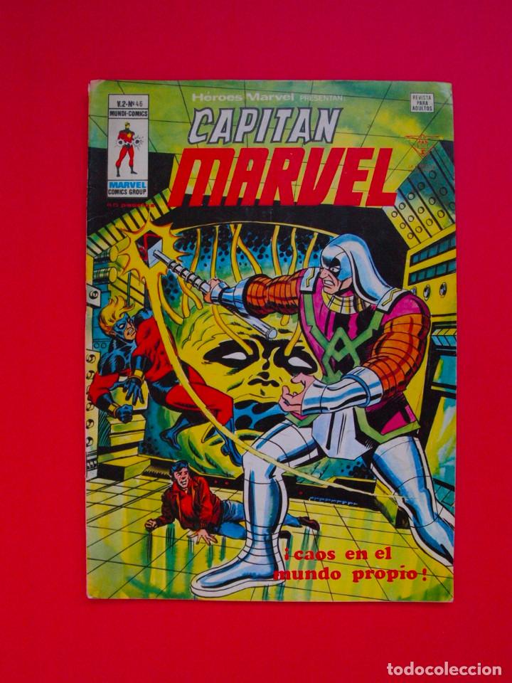 C&oacute;mics: HEROES MARVEL - CAPIT&Aacute;N MARVEL - V.2 N&ordm; 46 - VERTICE 1978 - 40 PTS. - Foto 1