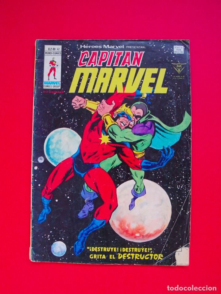 C&oacute;mics: HEROES MARVEL - CAPIT&Aacute;N MARVEL - V.2 N&ordm; 47 - VERTICE 1978 - 40 PTS. - Foto 1