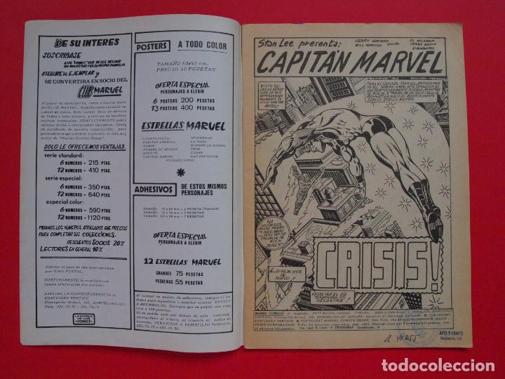 C&oacute;mics: HEROES MARVEL - CAPIT&Aacute;N MARVEL - V.2 N&ordm; 49 - VERTICE 1979 - 40 PTS. - Foto 2