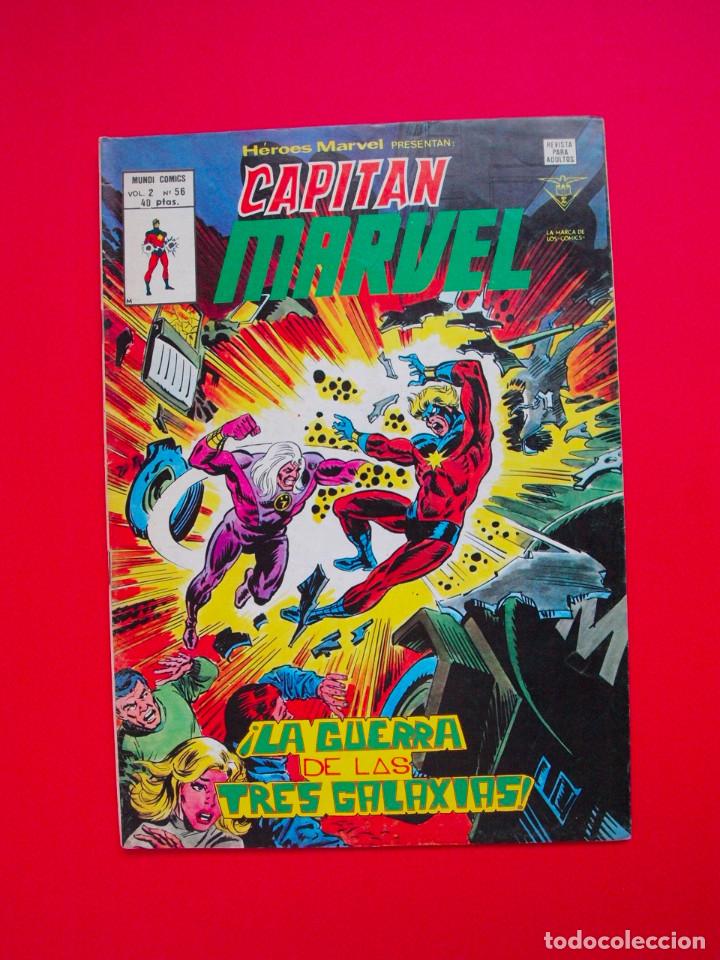 C&oacute;mics: HEROES MARVEL - CAPIT&Aacute;N MARVEL - V.2 N&ordm; 56 - VERTICE 1979 - 40 PTS. - Foto 1
