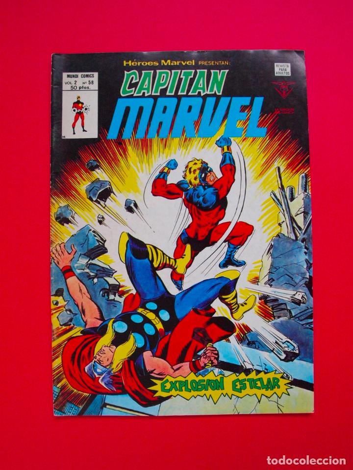 C&oacute;mics: HEROES MARVEL - CAPIT&Aacute;N MARVEL - V.2 N&ordm; 58 - VERTICE 1979 - 50 PTS. - Foto 1