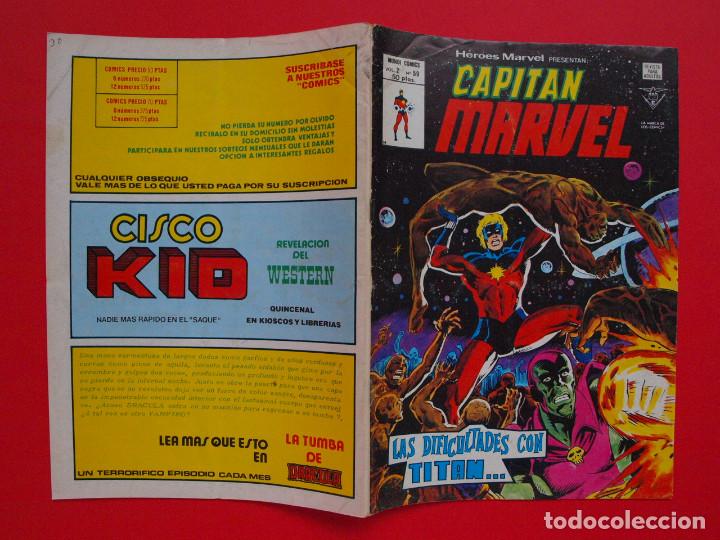 C&oacute;mics: HEROES MARVEL - CAPIT&Aacute;N MARVEL - V.2 N&ordm; 59 - VERTICE 1979 - 50 PTS. - Foto 7