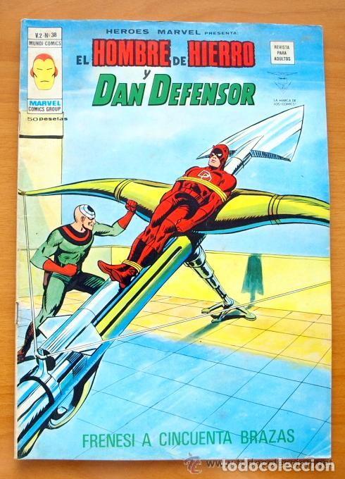 C&oacute;mics: H&eacute;roes Marvel - Hombre de Hierro y Dan Defensor, n&ordm; 38 - Ediciones V&eacute;rtice 1975 - V.2 - Foto 1