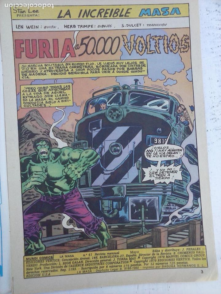 C&oacute;mics: LA MASA V&ordm; 3 N&ordm; 41 - V&Eacute;RTICE 1980 - A COLOR - Foto 2