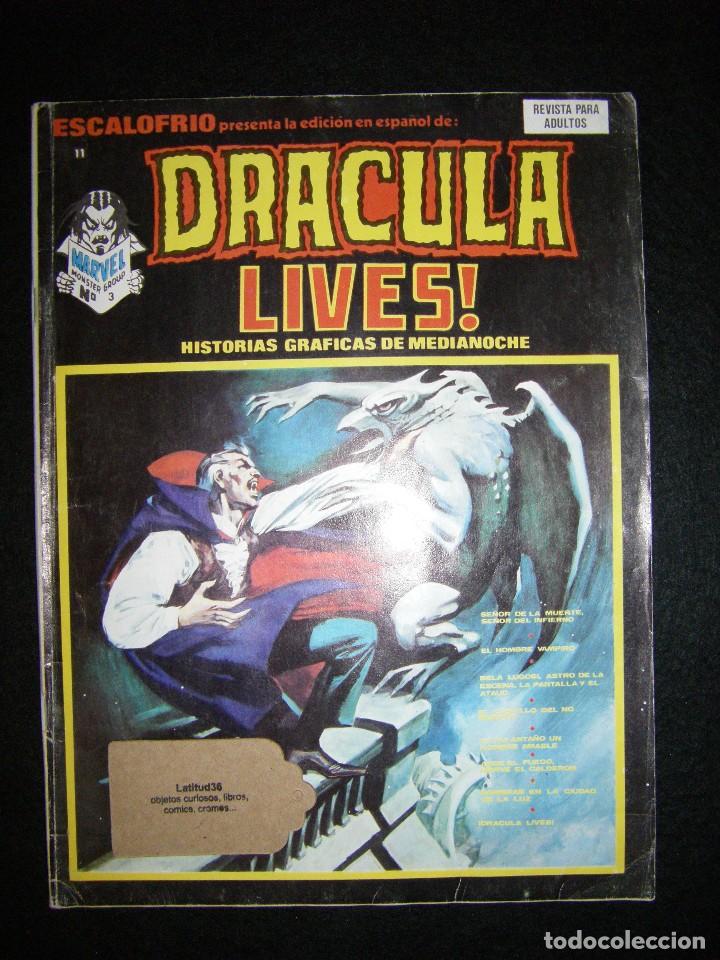 C&oacute;mics: dracula lives! Escalofr&iacute;o n&ordm;3 Marvel Monster group - Foto 1