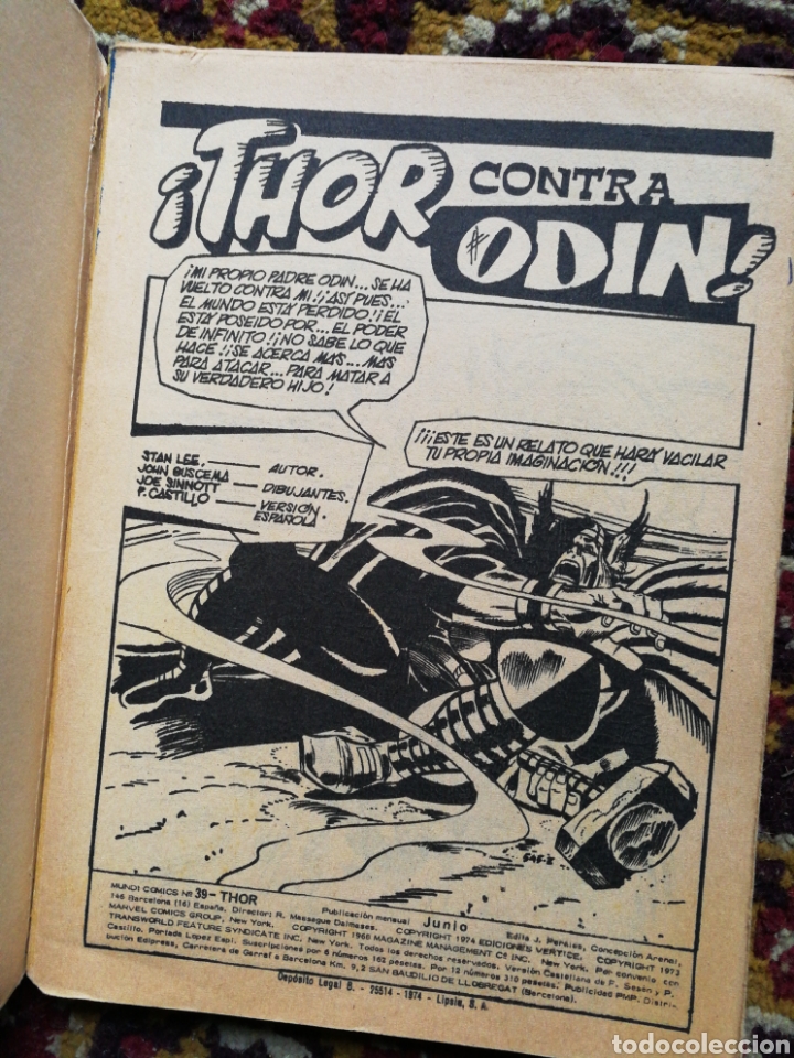 C&oacute;mics: THOR, THE MIGHTY- THOR CONTRA ODIN!, COMIC GROUP-MARVEL, VERTICE- N&deg;39. - Foto 2