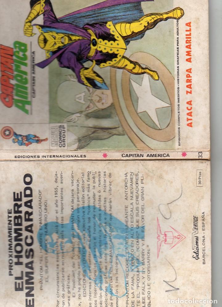 C&oacute;mics: COMIC VERTICE CAPITAN AMERICA VOL1 N&ordm; 33 (NORMAL ESTADO) - Foto 3