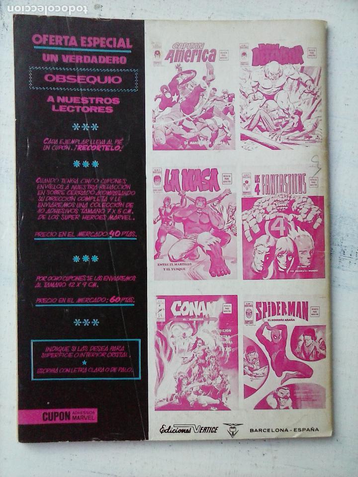 C&oacute;mics: LOS VENGADORES V 2 N&ordm; 7 - EDICIONES V&Eacute;RTICE 1974 - Foto 2