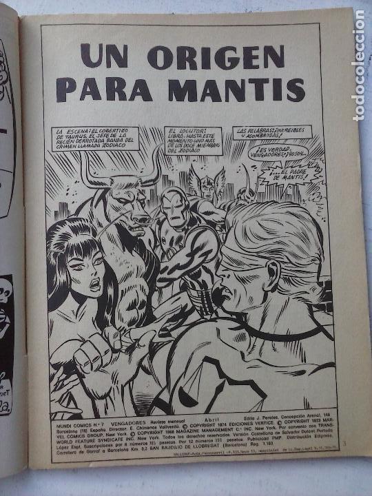 C&oacute;mics: LOS VENGADORES V 2 N&ordm; 7 - EDICIONES V&Eacute;RTICE 1974 - Foto 4