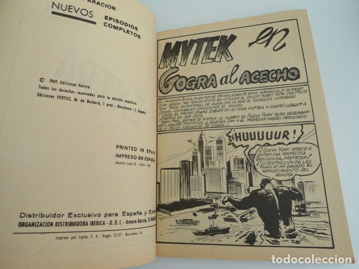 C&oacute;mics: MYTEK EL PODEROSO n&ordm; 11 - GOGRA AL ACECHO - EDICIONES INTERNACIONALES VERTICE 1969 - COMPLETO - Foto 6