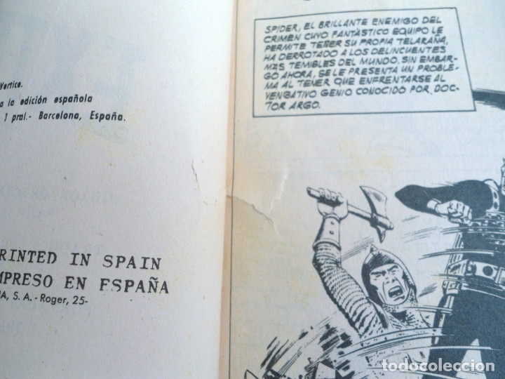 C&oacute;mics: SPIDER n&ordm; 10 - EL DESAFIO DEL Dr. ARGO - EDICIONES INTERNACIONALES VERTICE 1966 - COMPLETO - Foto 7