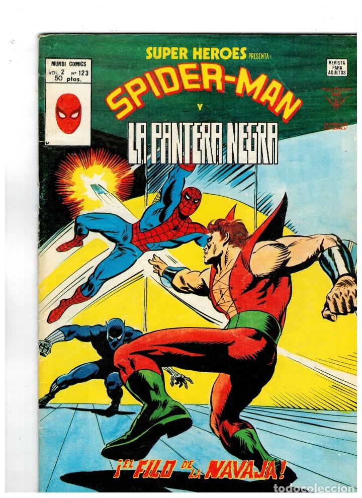 C&oacute;mics: SUPER H&Eacute;ROES V.2 N&ordm; 123  SPIDERMAN Y LA PANTERA NEGRA - Foto 1