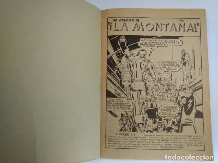 C&oacute;mics: MARVEL COMICS GROUP. LOS VENGADORES 48. LA MONTA&Ntilde;A. V&eacute;rtice 1973 - Foto 2