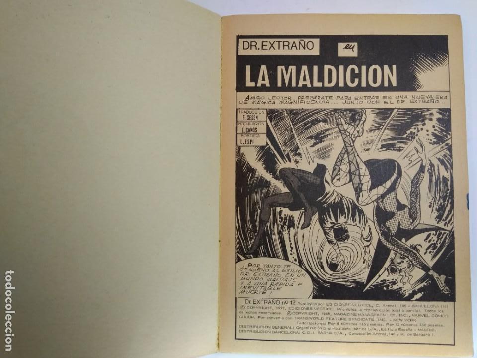 C&oacute;mics: MARVEL COMICS GROUP. DOCTOR EXTRA&Ntilde;O n&ordm; 12: LA MALDICI&Oacute;N. Ediciones V&eacute;rtice 1972. - Foto 2