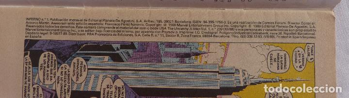 C&oacute;mics: Comic Patrulla X-INFERNO,Numero 1,Comics Forum,1989 - Foto 2