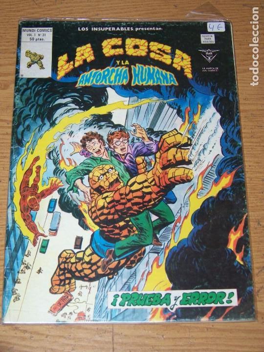 C&oacute;mics: VERTICE LOS INSUPERABLES 31 LA COSA Y LA ANTORCHA HUMANA - Foto 1