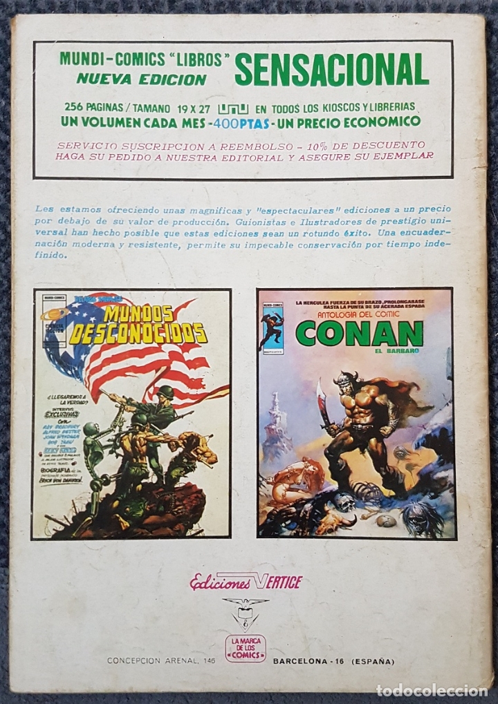 C&oacute;mics: Los Insuperables #3 (Vertice, 1980) Kabur - Foto 2