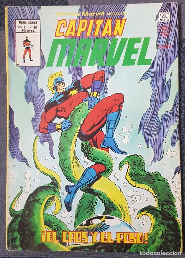 C&oacute;mics: Heroes Marvel vol.2 #60 (Vertice, 1980) Capit&aacute;n Marvel - Foto 1