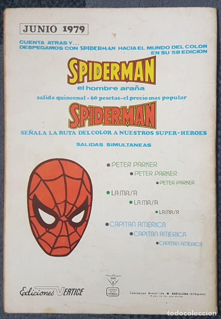 C&oacute;mics: Heroes Marvel vol.2 #56 (Vertice, 1979) Capit&aacute;n Marvel - Foto 2