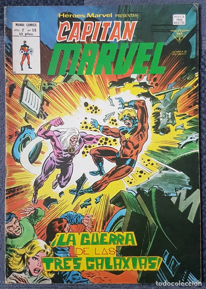 C&oacute;mics: Heroes Marvel vol.2 #56 (Vertice, 1979) Capit&aacute;n Marvel - Foto 1