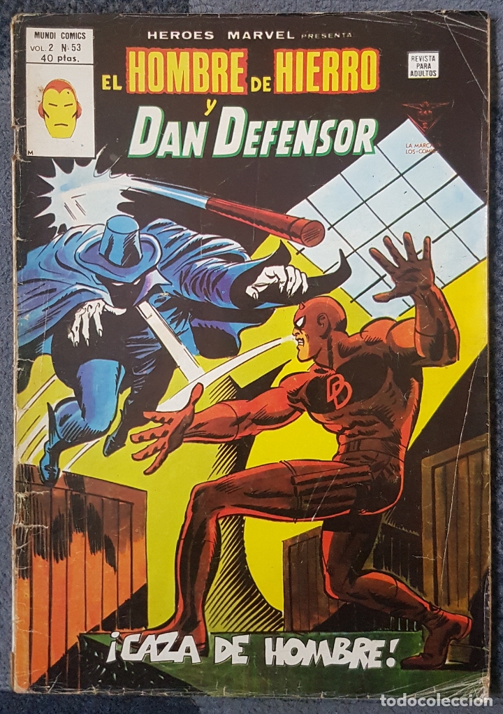 C&oacute;mics: Heroes Marvel vol.2 #53 (Vertice, 1979) Iron Man y Daredevil - Foto 1