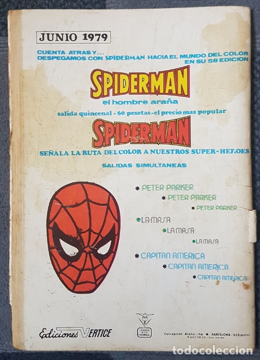 C&oacute;mics: Heroes Marvel vol.2 #54 (Vertice, 1979) Iron Man y Daredevil - Foto 2