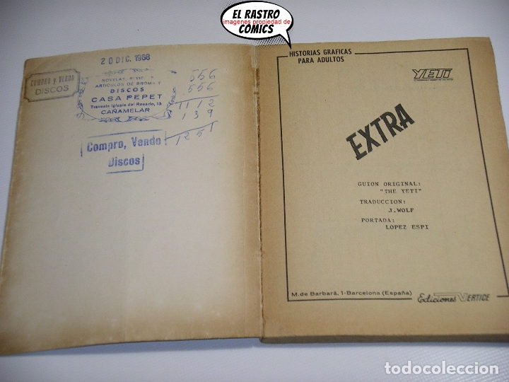 C&oacute;mics: Yeti Extra n&ordm; 4, ed. Vertice a&ntilde;o 1968 - Foto 4