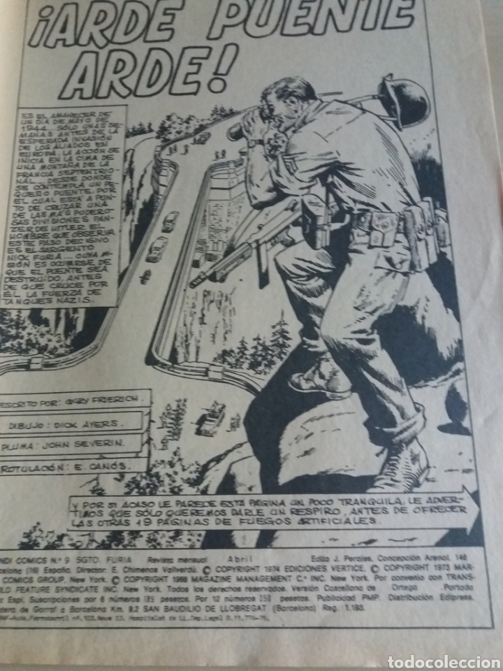 C&oacute;mics: Sargento furia v. 2 n&deg;9 ediciones vertice - Foto 2