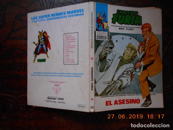 C&oacute;mics: SARGENTO FURIA N&ordm; 26-VERTICE TACO-1974 - Foto 1