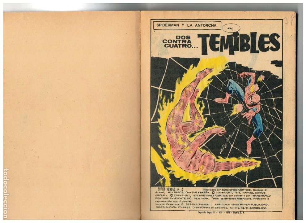 C&oacute;mics: SUPER HEROES 2  -TACO VERTICE- BUENO.  LEER - Foto 2