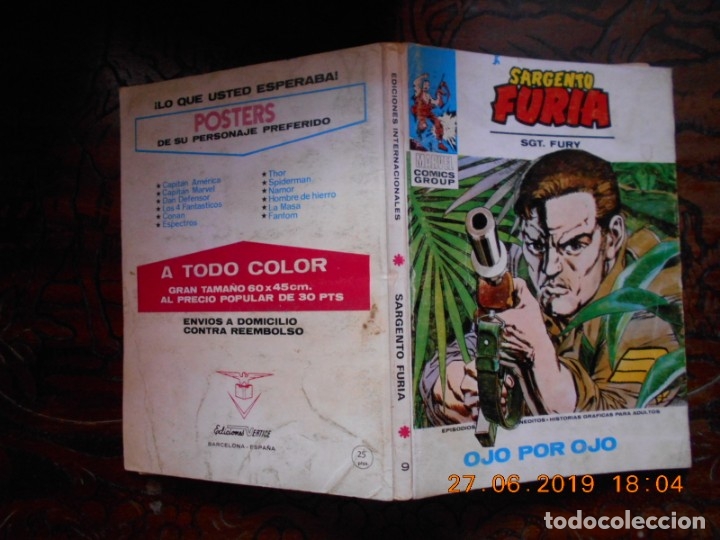 C&oacute;mics: SARGENTO FURIA N&ordm; 9 VERTICE TACO-1972 - Foto 1