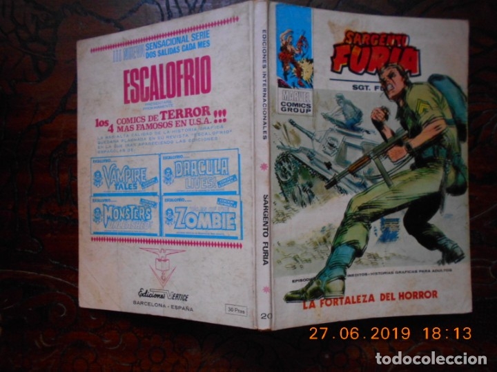 C&oacute;mics: SARGENTO FURIA N&ordm; 20-VERTICE TACO-1973 - Foto 1