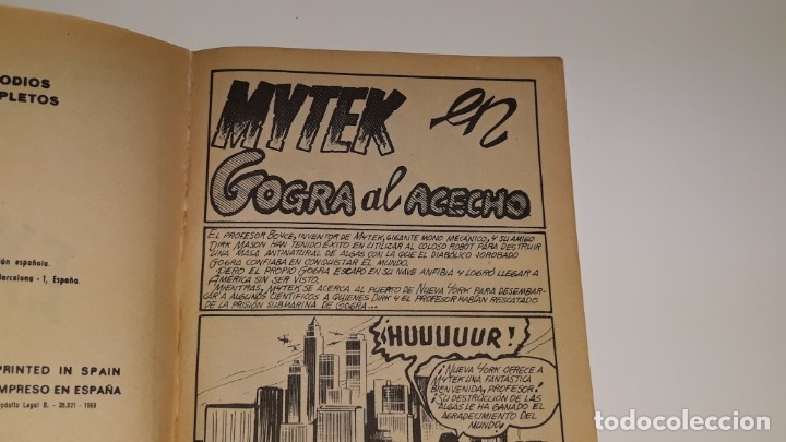 C&oacute;mics: VERTICE : ANTIGUO COMIC TACO EXTRA MYTEX MYTEK EL PODEROSO N&ordm; 11 VOL. 1 A&Ntilde;O 1969 - Foto 8