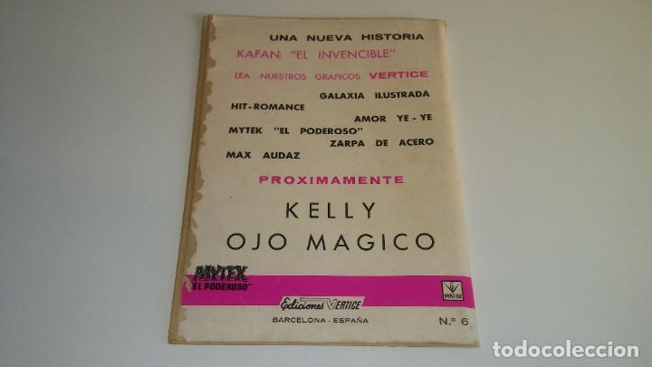 C&oacute;mics: MYTEK EL PODEROSO N&ordm; 6: KAF&Aacute;N EL INVENCIBLE - EDICIONES VERTICE 1965 - Foto 3