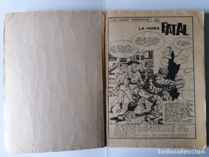 C&oacute;mics: LOS 4 FANTASTICOS. N&ordm; 58. LA HORA FINAL. EDICIONES VERTICE. 1973. - Foto 3