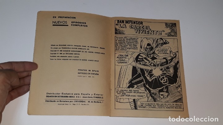C&oacute;mics: VERTICE : DAN DEFENSOR N&ordm; 15 - DARE DEVIL - LA CARCEL VIVIENTE - EDICIONES INTERNACIONALES A&Ntilde;O 1969 - Foto 7