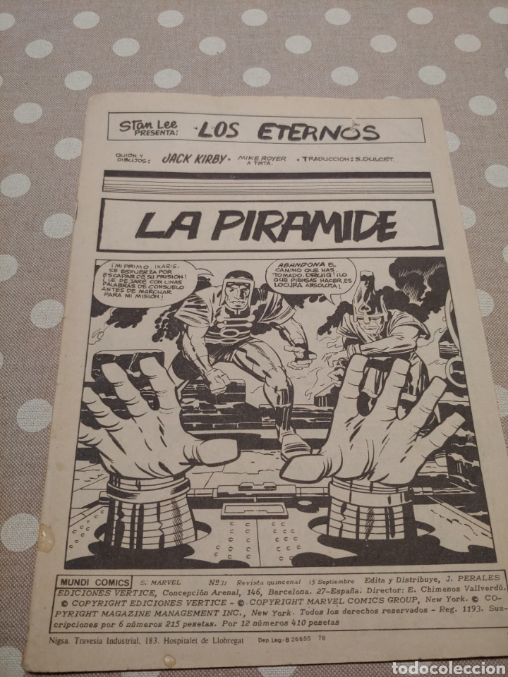 C&oacute;mics: Los Eternos N&uacute;m 31 Vertice - Foto 1