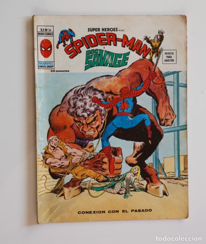 C&oacute;mics: Super Heroes presenta V.2 n&ordm;36 Spiderman y Doc Savage - V&eacute;rtice - Foto 1