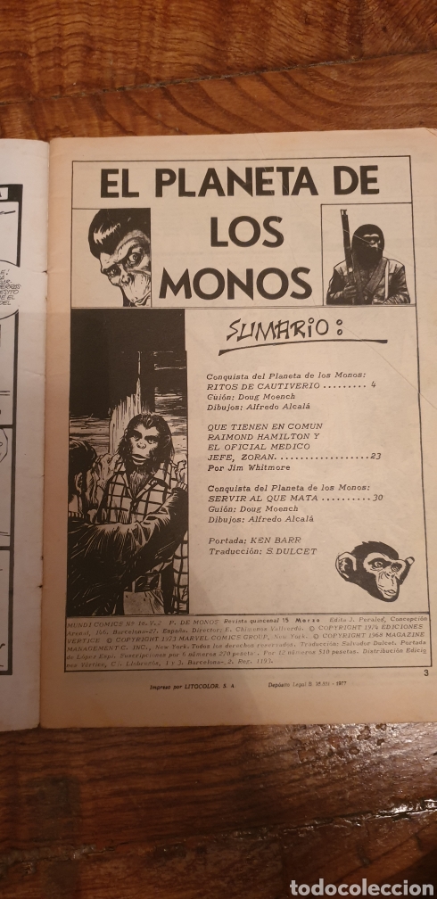 C&oacute;mics: El planeta de los monos n18. V2. V&eacute;rtice 1974 - Foto 2